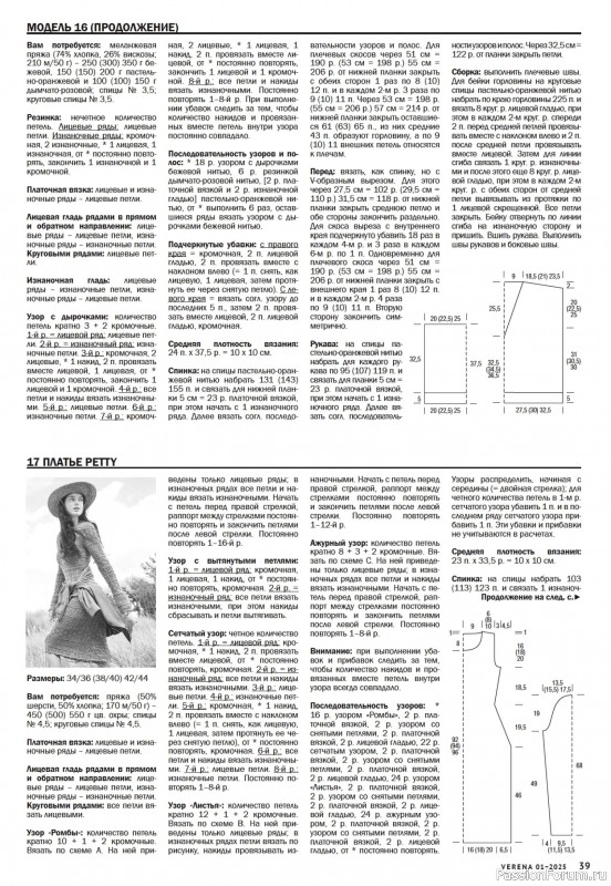 Вязаные модели в журнале «Verena №1 2025»