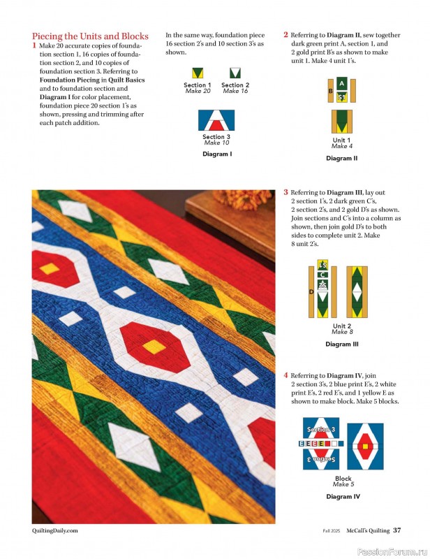 Коллекция проектов для рукодельниц в журнале «McCall's Quilting - Fall 2025»