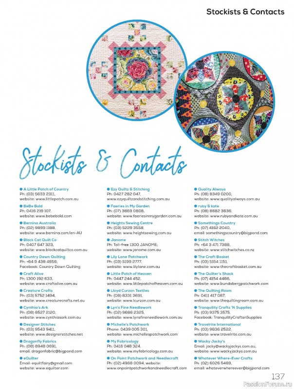 Коллекция проектов для рукодельниц в журнале «Quilters Companion №133 2025»