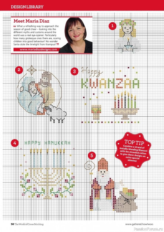 Коллекция вышивки в журнале «The World of Cross Stitching №325 2022»