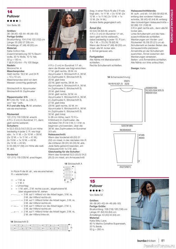 Вязаные модели в журнале «Burda Stricken №1 2021»