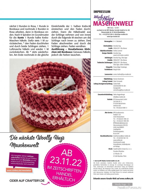 Вязаные проекты в журнале «Woolly Hugs Maschenwelt №7 2022»