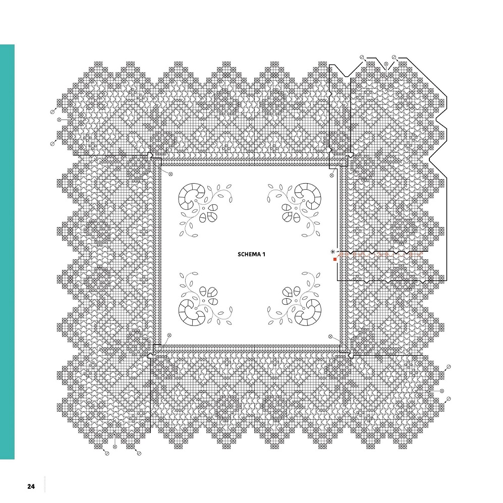Занавески, бордюры, салфетки, сумки, пледы крючком в журнале "Motivi all Uncinetto Manuale" №3 2021