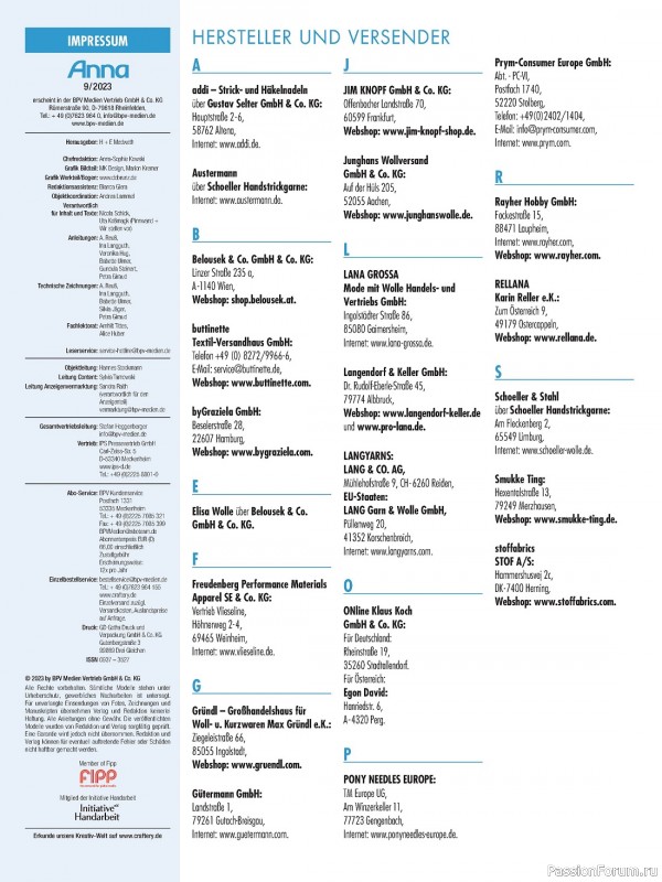 Коллекция проектов для рукодельниц в журнале «Anna №9 2023»