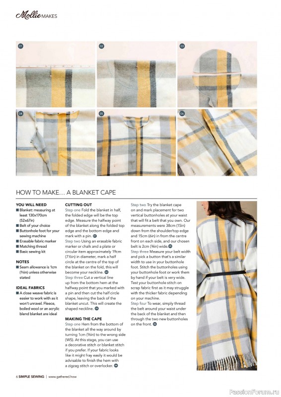 Коллекция проектов для рукодельниц в журнале «Mollie Makes - Simple Sewing 2025»