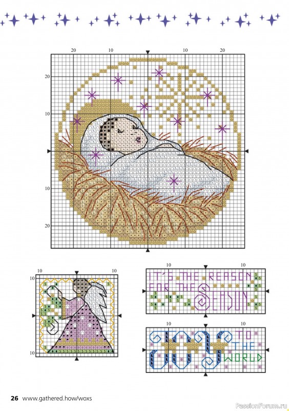 Коллекция вышивки в журнале «The World of Cross Stitching №350 2024»