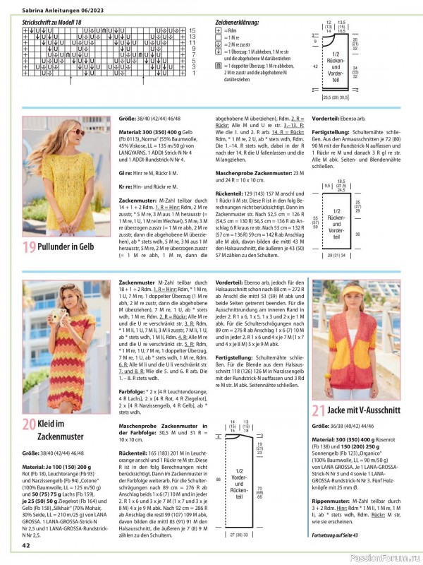 Вязаные модели в журнале «Sabrina German №2 2023»