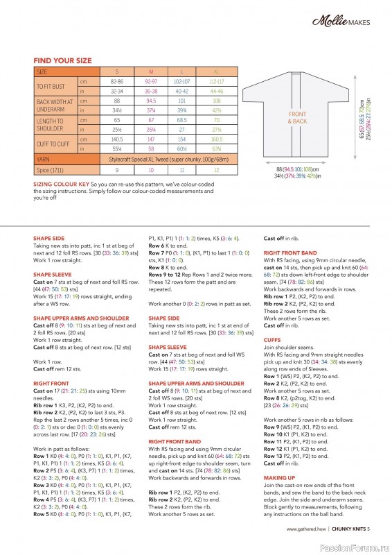 Коллекция проектов для рукодельниц в журнале «Mollie Makes - Chunky Quick-Knits 2024»