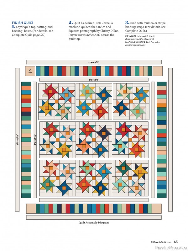 Коллекция проектов для рукодельниц в журнале «American Patchwork & Quilting №195 2025»