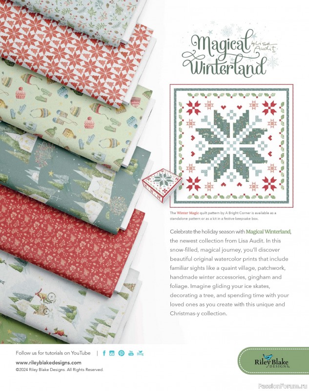 Коллекция проектов для рукодельниц в журнале «Quilter's World Special Edition - Christmas 2024»