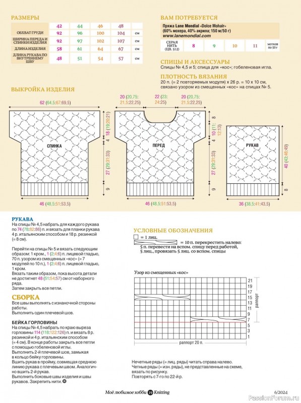 Вязаные модели в журнале «Knitting. Вязание №6 2024»