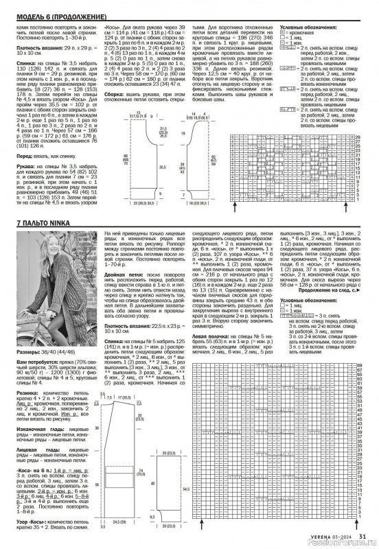 Вязаные модели в журнале «Verena №3 2024»