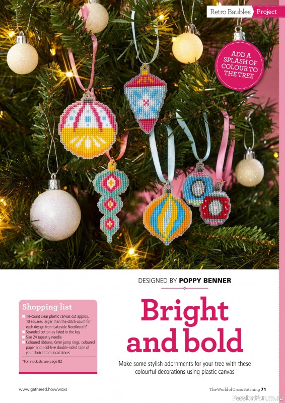 Коллекция вышивки в журнале «The World of Cross Stitching №353 2024»