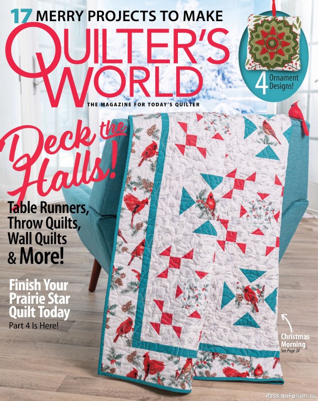 Коллекция проектов для рукодельниц в журнале «Quilter's World - Winter 2024»