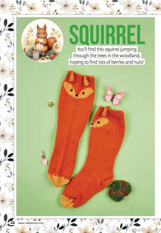 Коллекция носков в журнале «Woodland Socks»