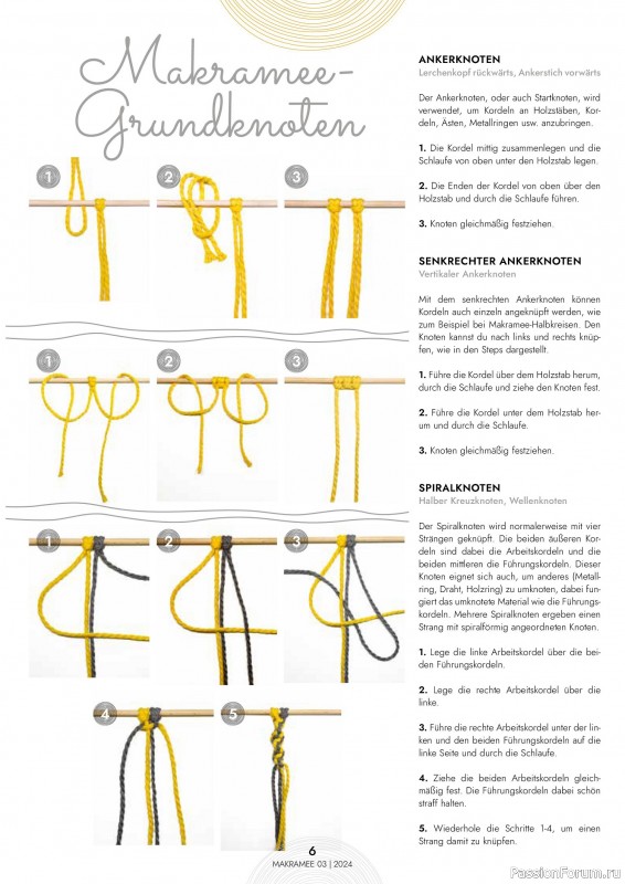 Коллекция проектов для рукодельниц в журнале «Hakeln Sonderheft - Makramee №3 2024»