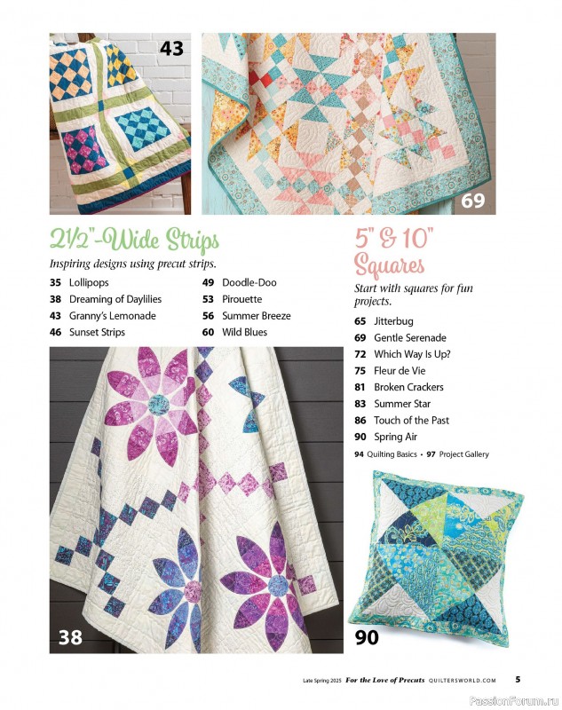 Коллекция проектов для рукодельниц в журнале «Quilter's World Special Edition - Late Spring 2025»