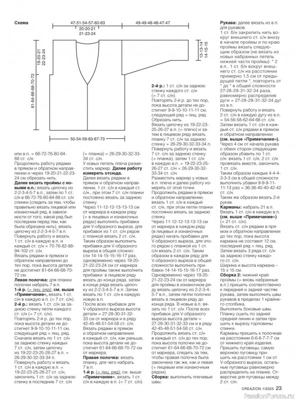 Вязаные модели в журнале «Creazion №1 2025»