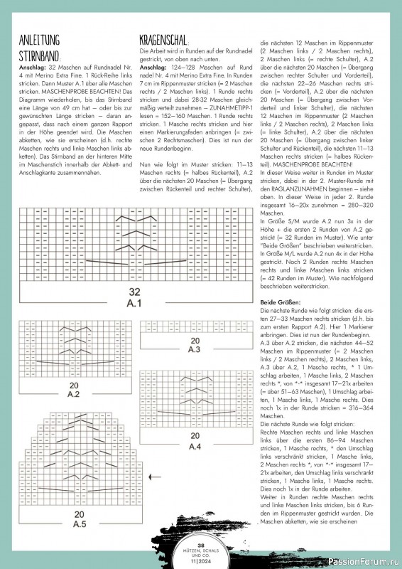 Вязаные модели в журнале «Mutzen, Schals & Co. №11 2024»