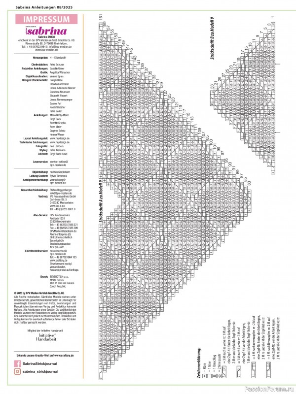 Вязаные модели в журнале «Sabrina №8 2025 German»