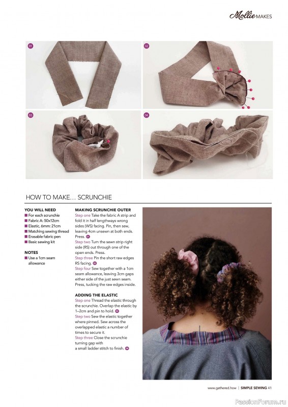 Коллекция проектов для рукодельниц в журнале «Mollie Makes - Simple Sewing 2025»