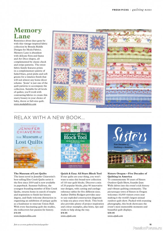 Коллекция проектов для рукодельниц в журнале «Todays Quilter №128 2025»