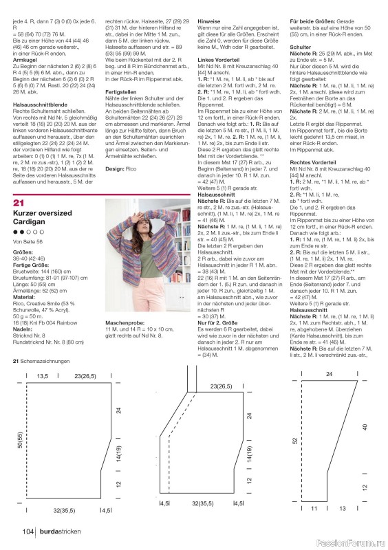 Вязаные модели в журнале «Burda Stricken №1 2020»