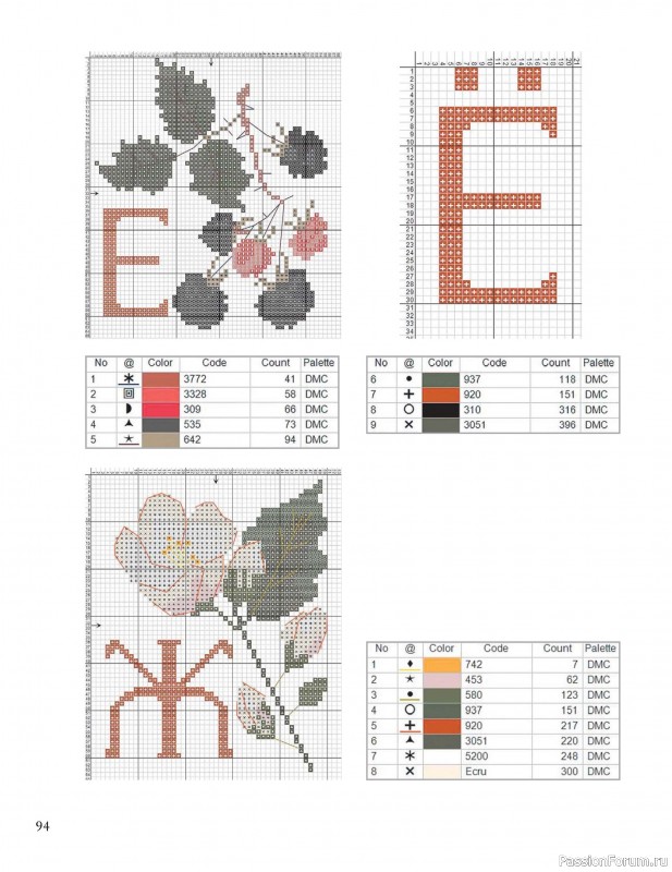 Коллекция вышивки в книге «Французская вышивка крестом». Продолжение