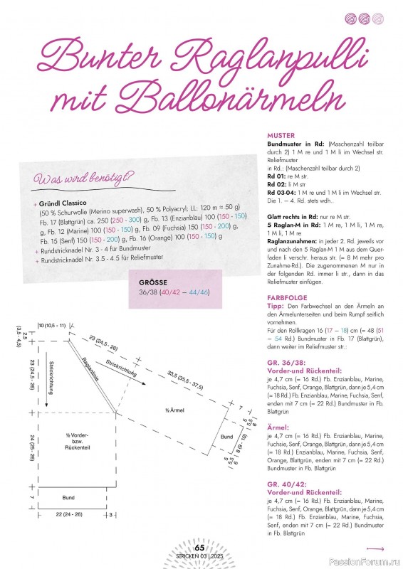 Вязаные модели в журнале «Einfach Stricken №3 2025»