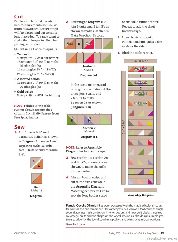 Коллекция проектов для рукодельниц в журнале «Quick+Easy Quilts - Spring 2025»