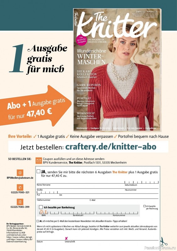 Вязаные модели крючком в журнале «The Knitter Germany №61 2022 »