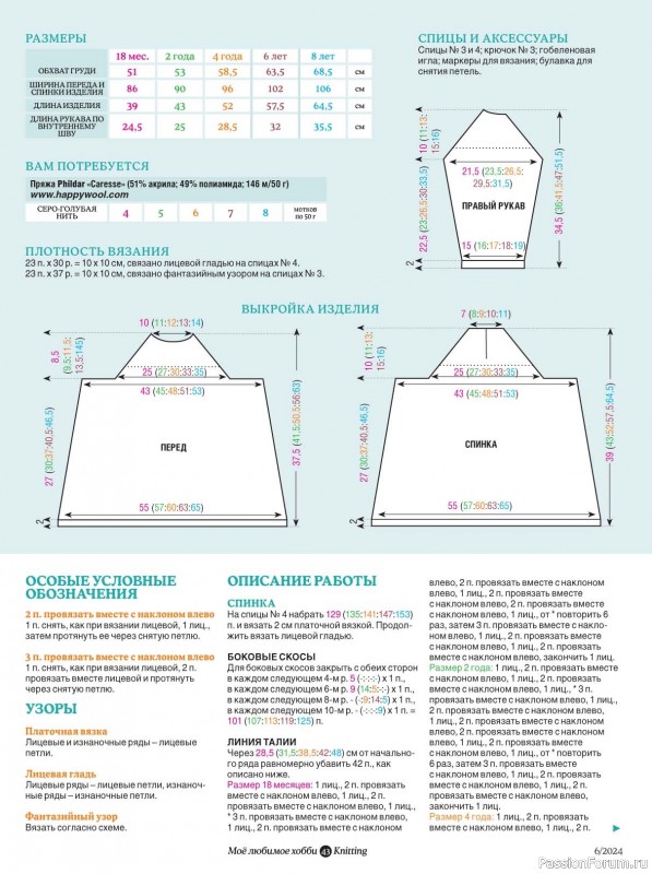 Вязаные модели в журнале «Knitting. Вязание №6 2024»