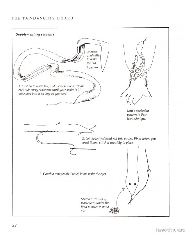 Вязаные проекты в книге «The Tap Dancing Lizard»