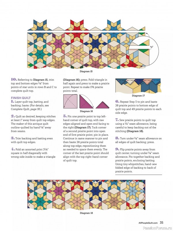 Коллекция проектов для рукодельниц в журнале «American Patchwork & Quilting №193 2025»