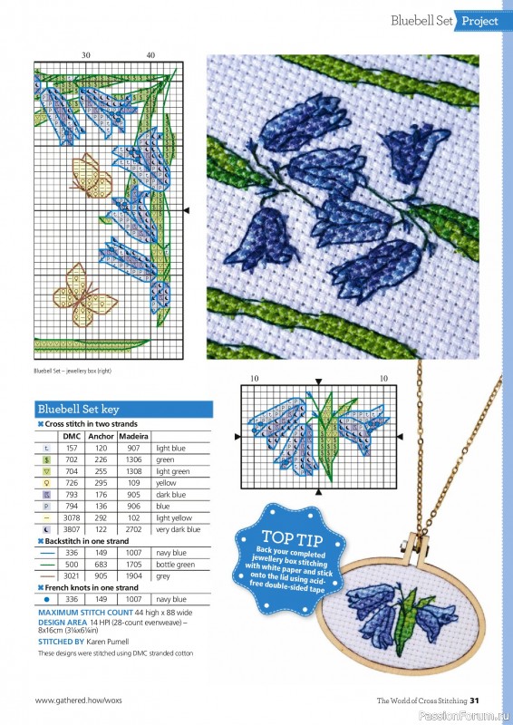 Коллекция вышивки в журнале «The World of Cross Stitching №358 2025»