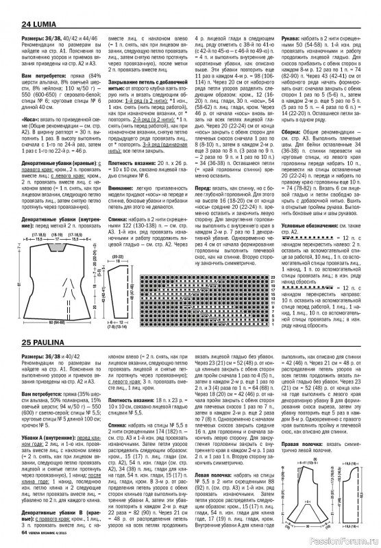 Вязаные модели в журнале «Verena №4 2015»