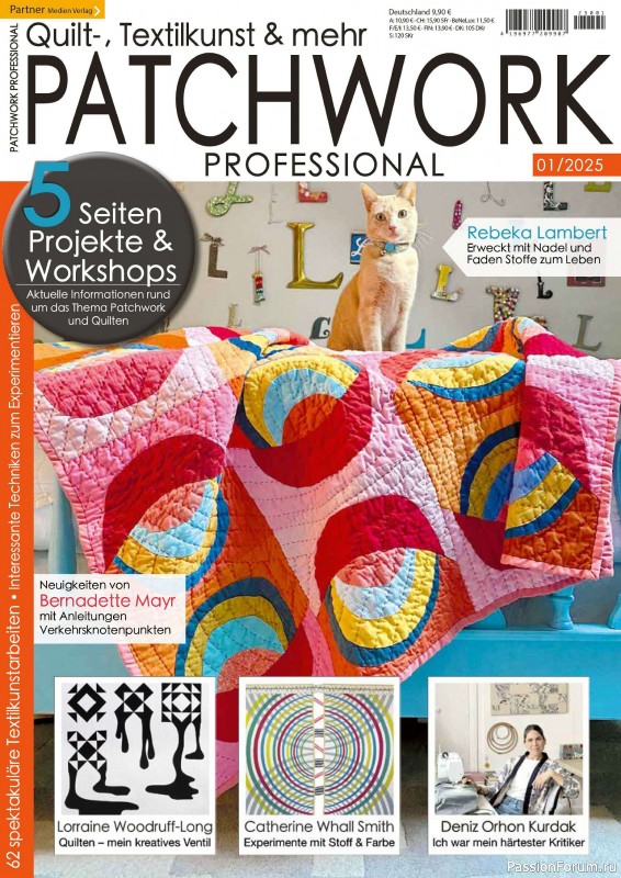 Коллекция проектов для рукодельниц в журнале «Patchwork Professional №1 2025»