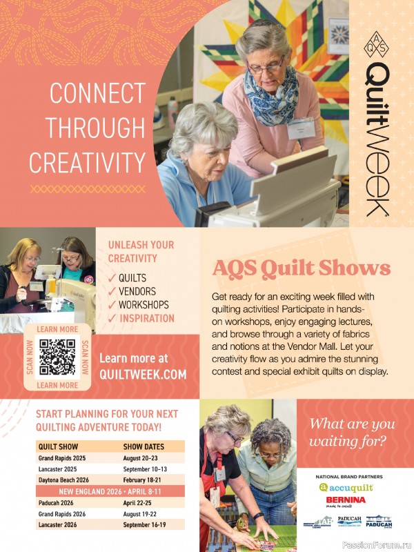 Коллекция проектов для рукодельниц в журнале «American Patchwork & Quilting №195 2025»
