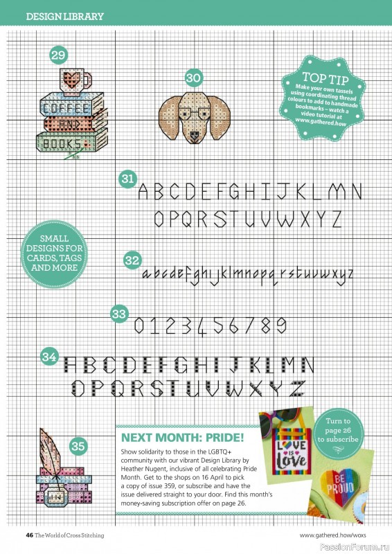 Коллекция вышивки в журнале «The World of Cross Stitching №358 2025»