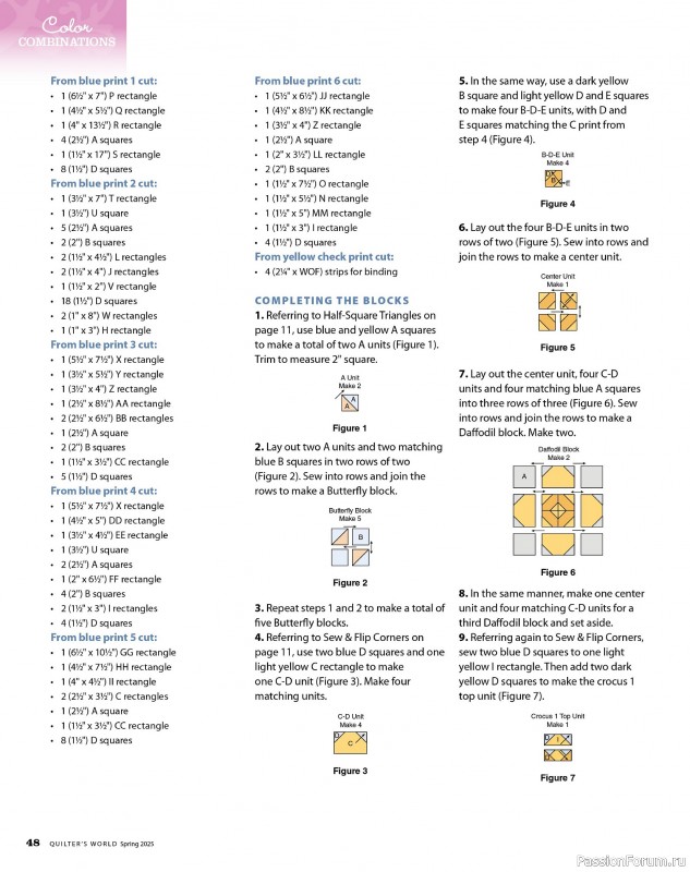 Коллекция проектов для рукодельниц в журнале «Quilter's World - Spring 2025»