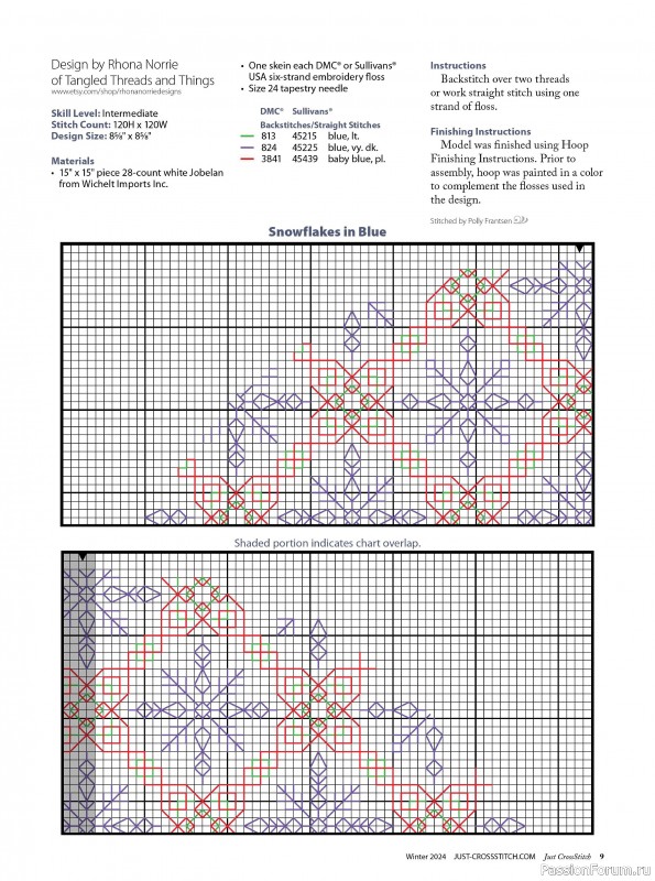 Коллекция вышивки в журнале «Just CrossStitch - Winter 2024»