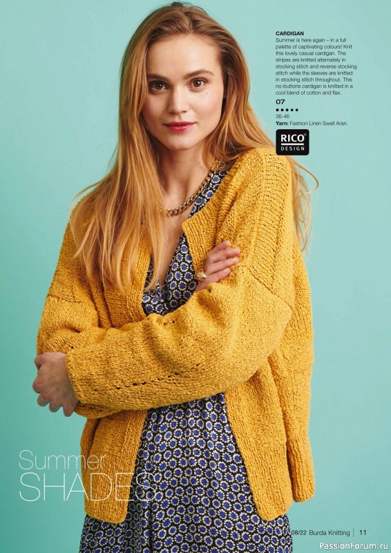 Вязаные модели в журнале «Burda Knitting №8 2022»