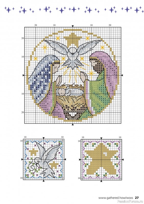 Коллекция вышивки в журнале «The World of Cross Stitching №350 2024»