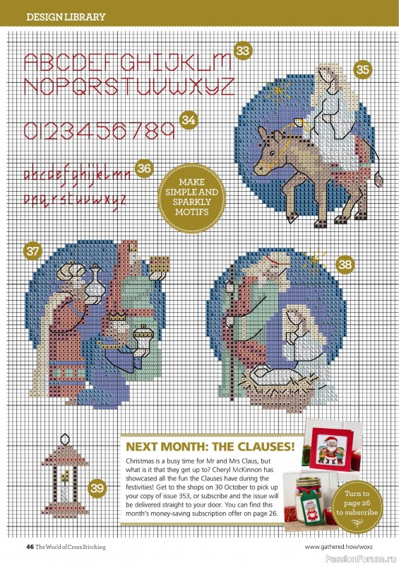 Коллекция вышивки в журнале «The World of Cross Stitching №352 2024»