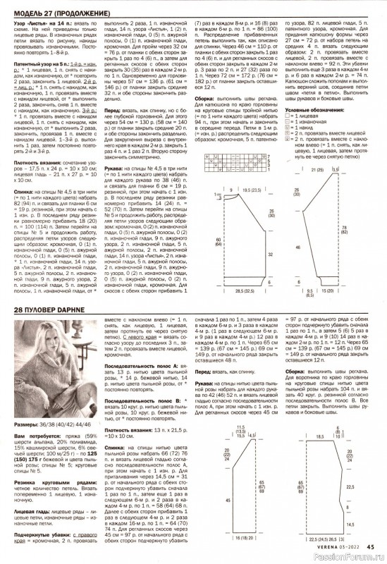 Вязаные модели в журнале «Verena №3 2022»