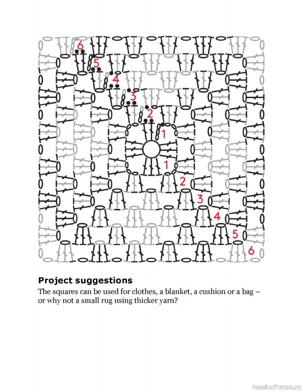 Вязаные проекты в книге «Crochet Squares»
