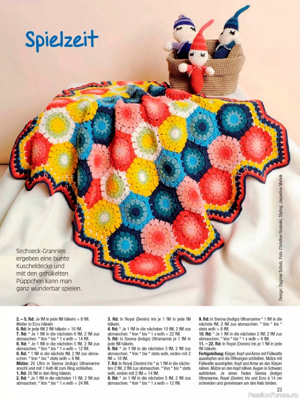 Вязаные модели для детей в журнале «Baby Strick №1 2023 Hakelmaschen»