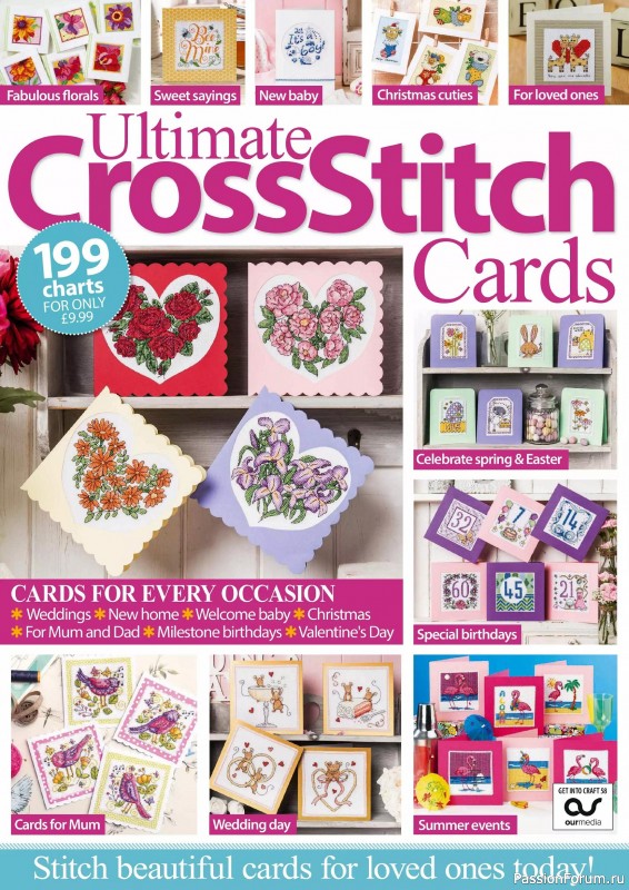 Коллекция вышивки в журнале «Ultimate CrossStitch Cards №58 2025»