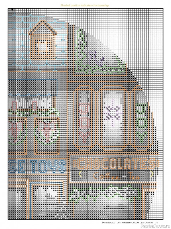 Коллекция вышивки в журнале «Just CrossStitch - December 2023»