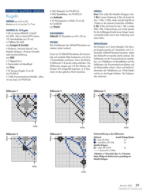 Коллекция проектов для рукодельниц в журнале «Anna Germany №1 2023 »